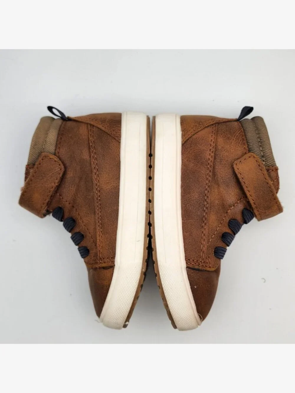 Brown Strap High-Top Lace-Up Boots | Kid's 7